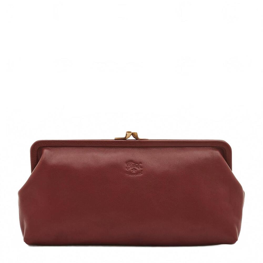 NEW IL BISONTE women's manuela clutch bag in marron